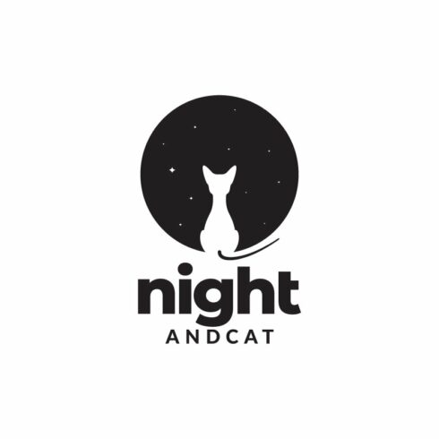 negative space night with cat logo cover image.