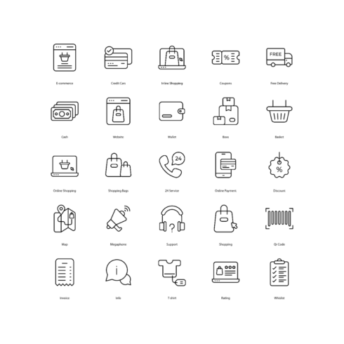 E-Commerce Icon Set cover image.