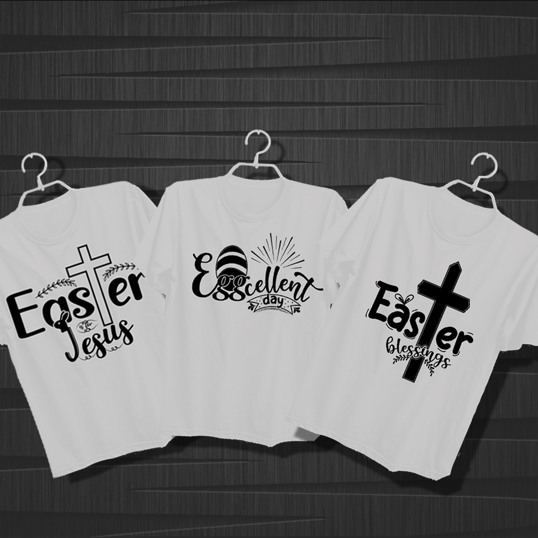 9 Easter Sun Day SVG typography T shirt design bundle preview image.