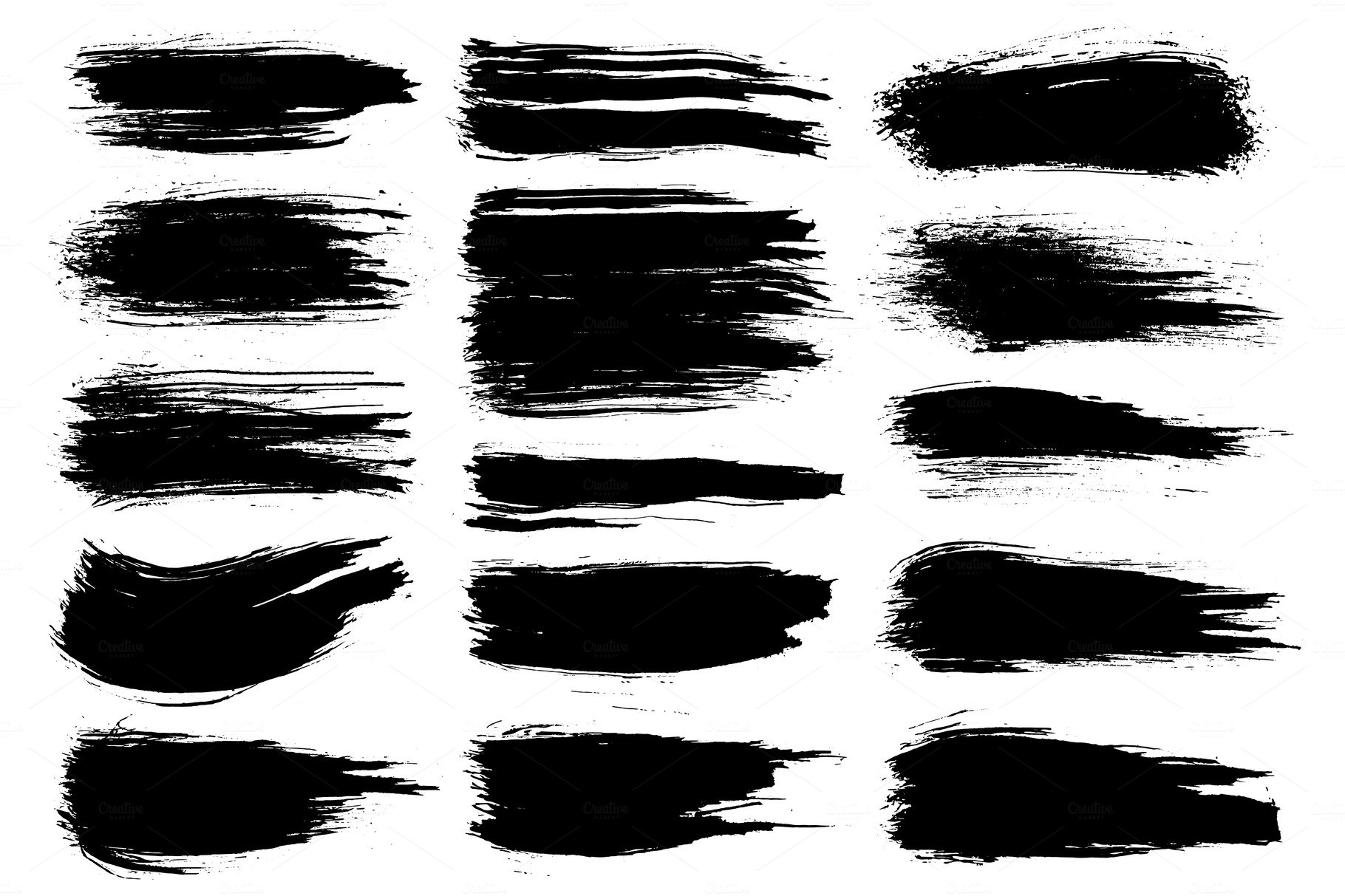 Paint brush. Black ink grunge brush cover image.
