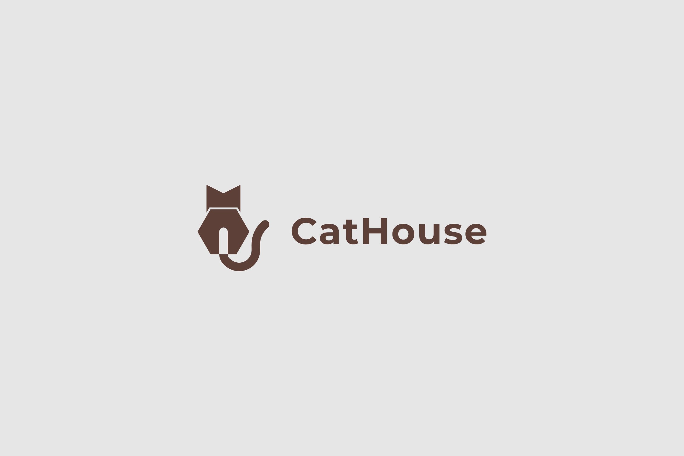 Geometric Cat Logo preview image.