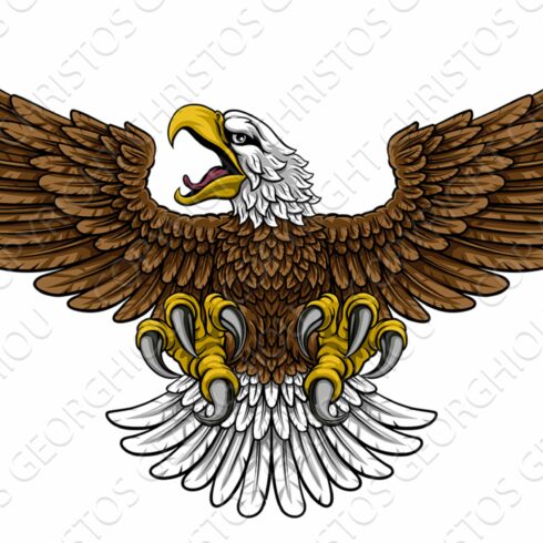 Bald Eagle Hawk Flying Wings Spread cover image.