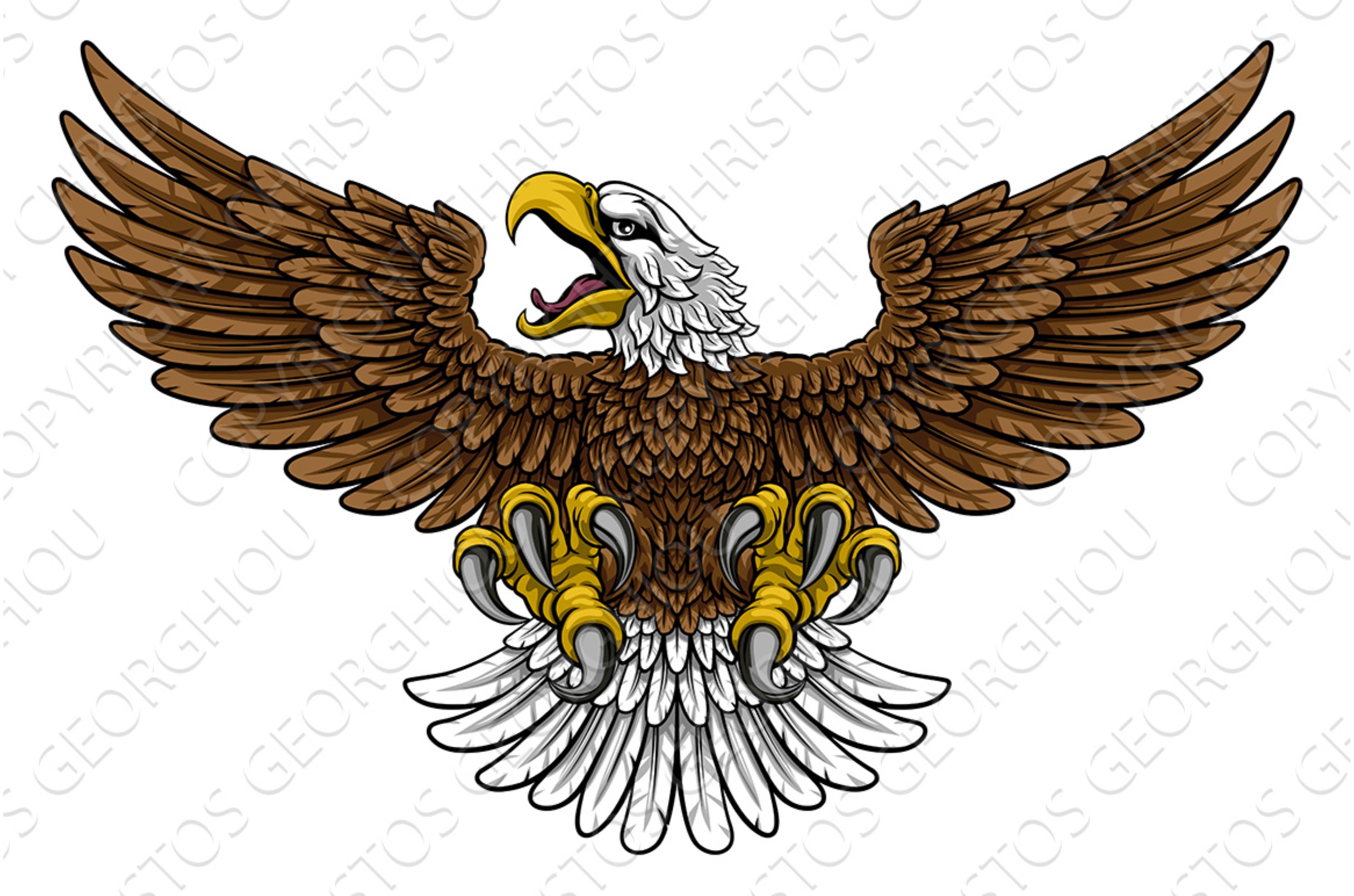 Bald Eagle Hawk Flying Wings Spread cover image.