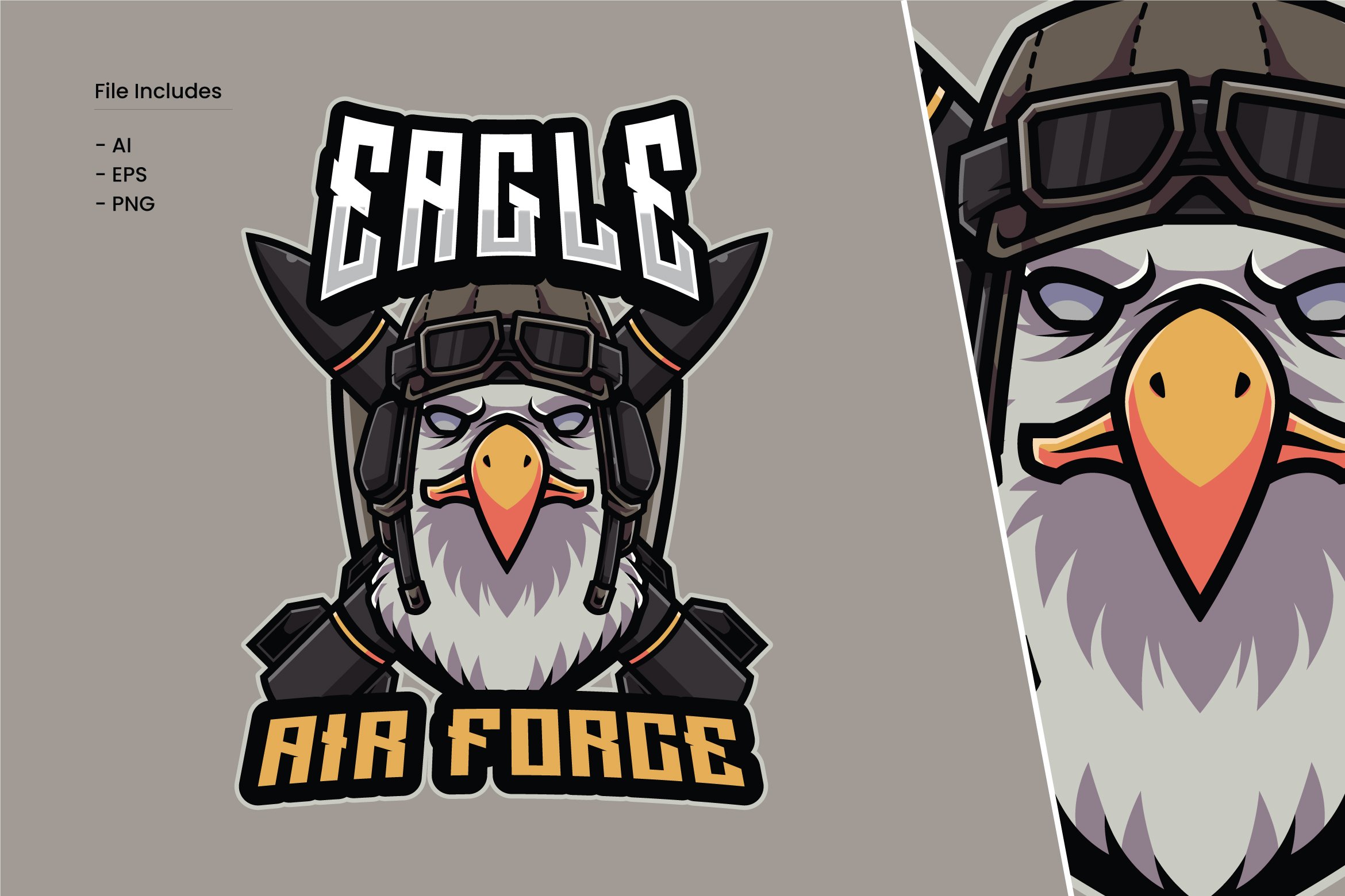 Eagle Air Force Logo Template cover image.