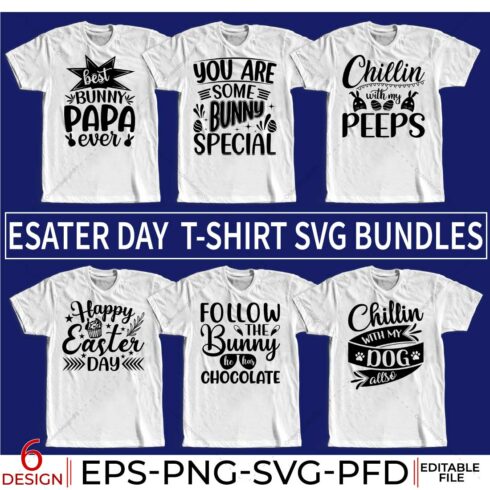 Easter day SVG T Shirt Designs 6 Bundle cover image.