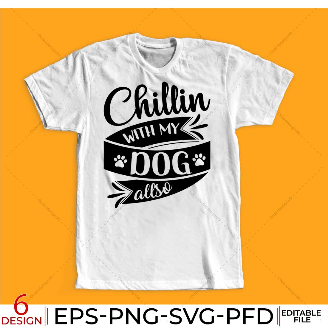 T - shirt with the words chillin with my dog also.