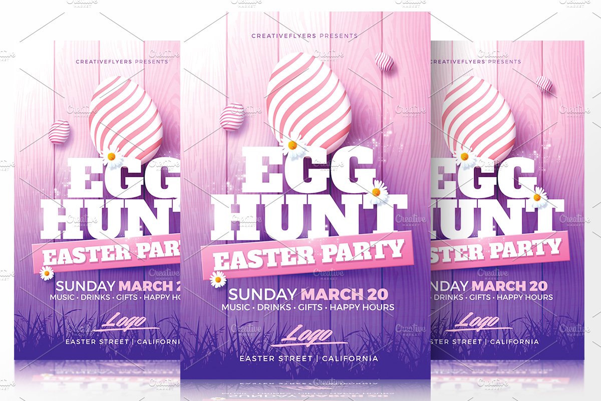 Easter Party Flyer cover image.