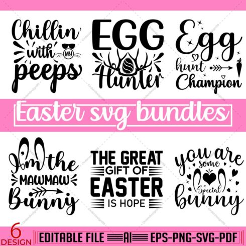 Easter SVG bundles, Christian Easter SVG Bundle cover image.