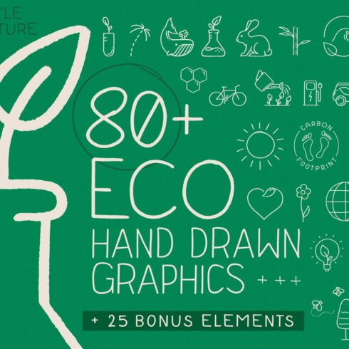 80+ eco graphics & 25 bonus elements cover image.