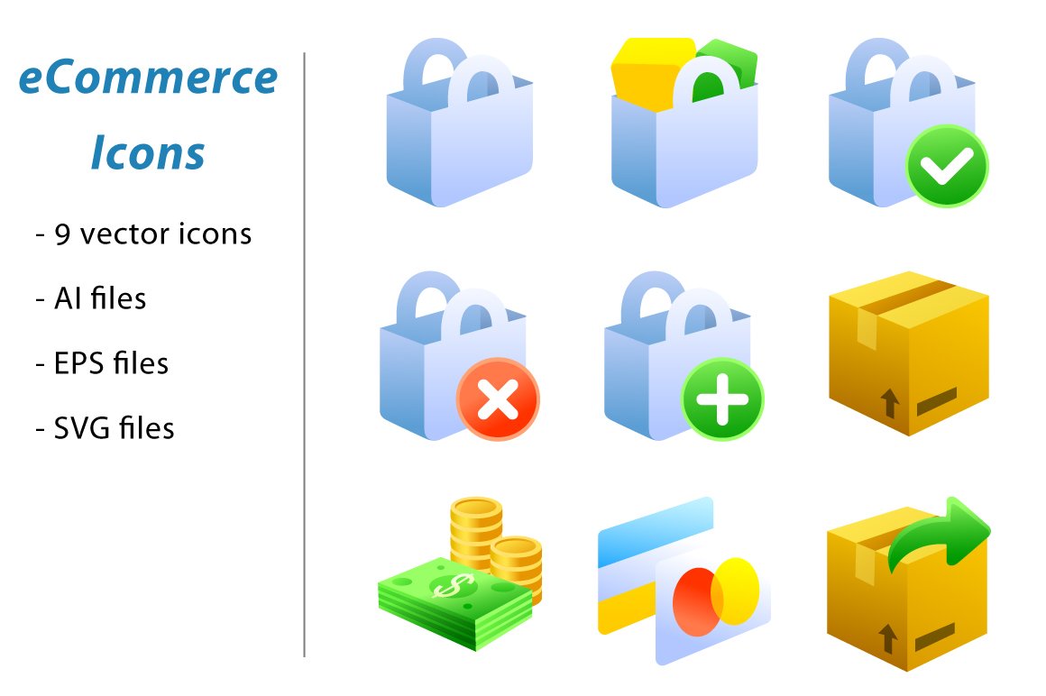 eCommerce Icons cover image.