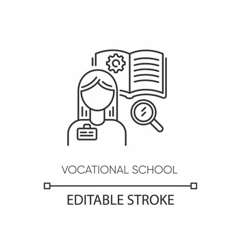 Vocational school pixel perfect icon cover image.