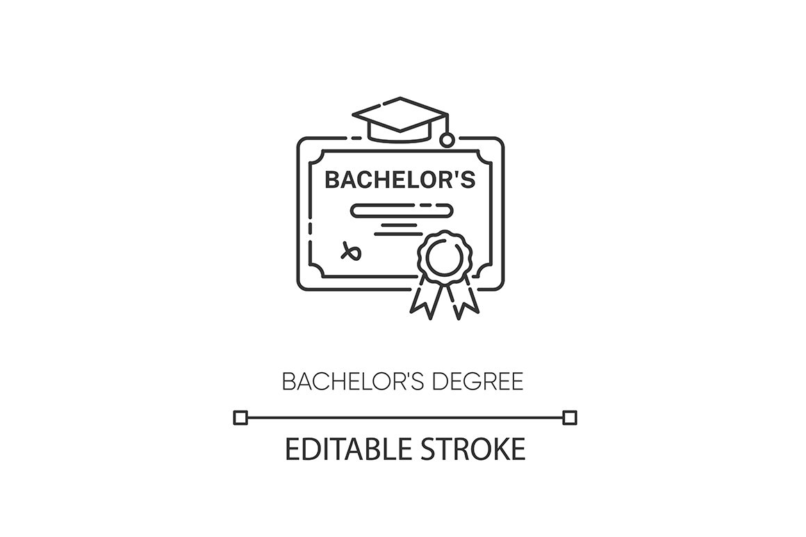 Bachelors degree pixel perfect icon cover image.