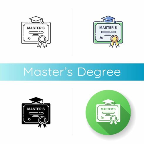 Masters degree icon cover image.