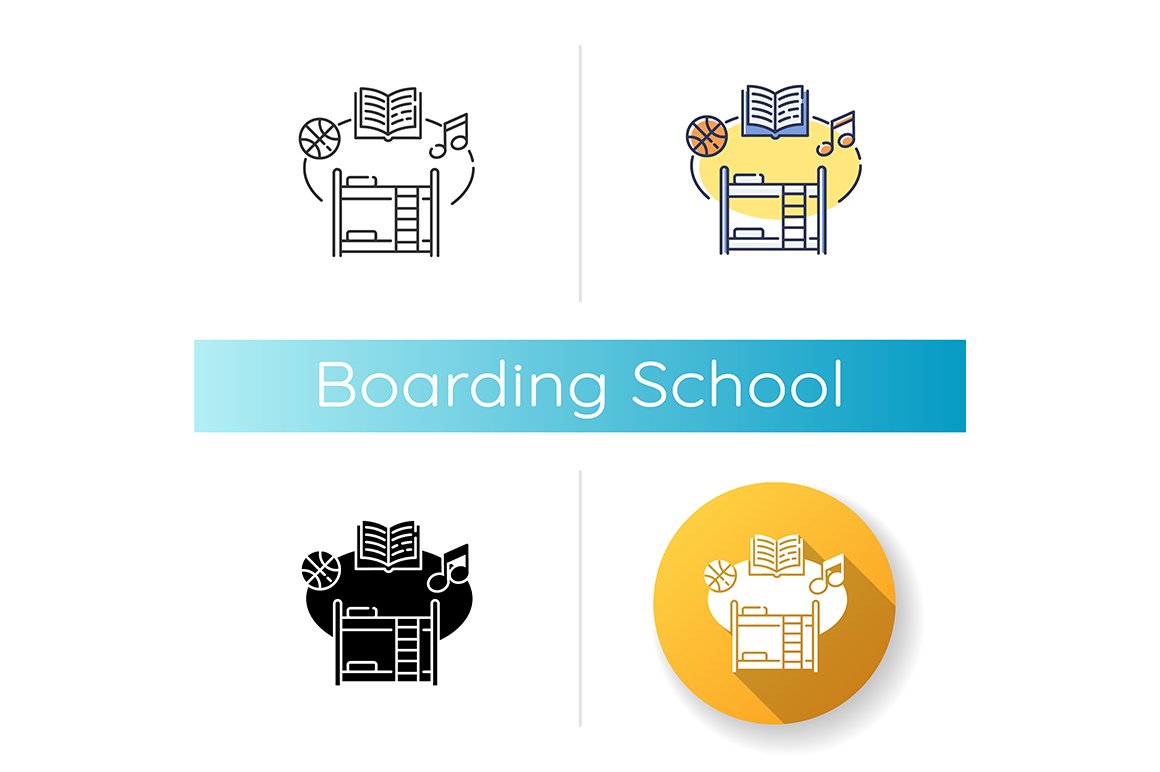 Boarding school icon cover image.