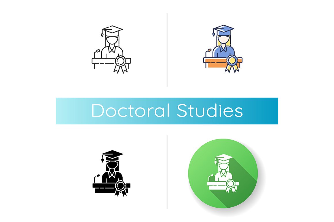 Doctoral studies icon cover image.