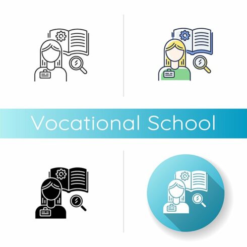 Vocational school icon cover image.