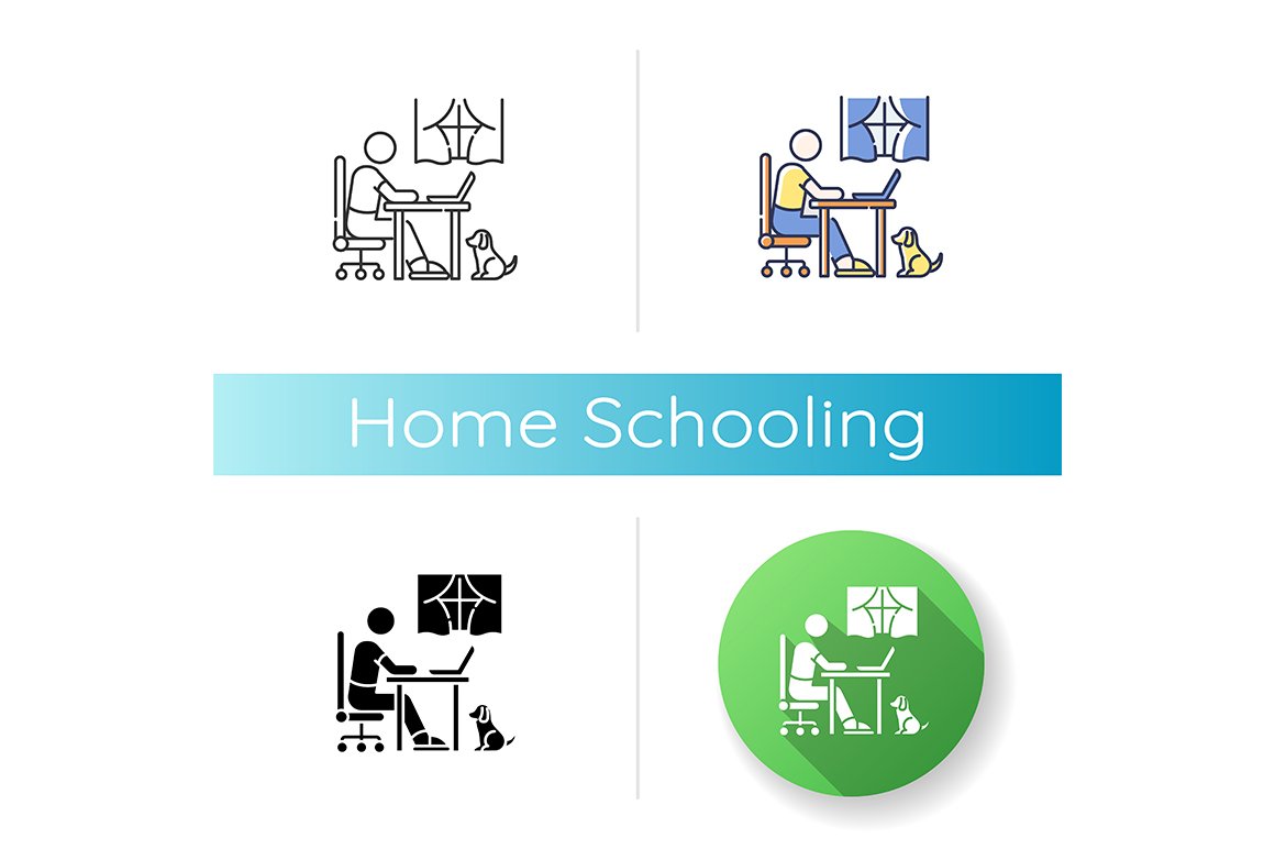 Home schooling icon cover image.