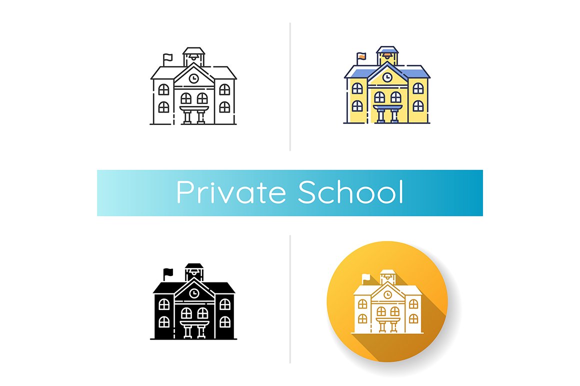 Private school icon cover image.