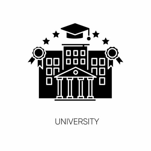 University black glyph icon cover image.