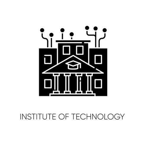 Institute of technology black icon cover image.