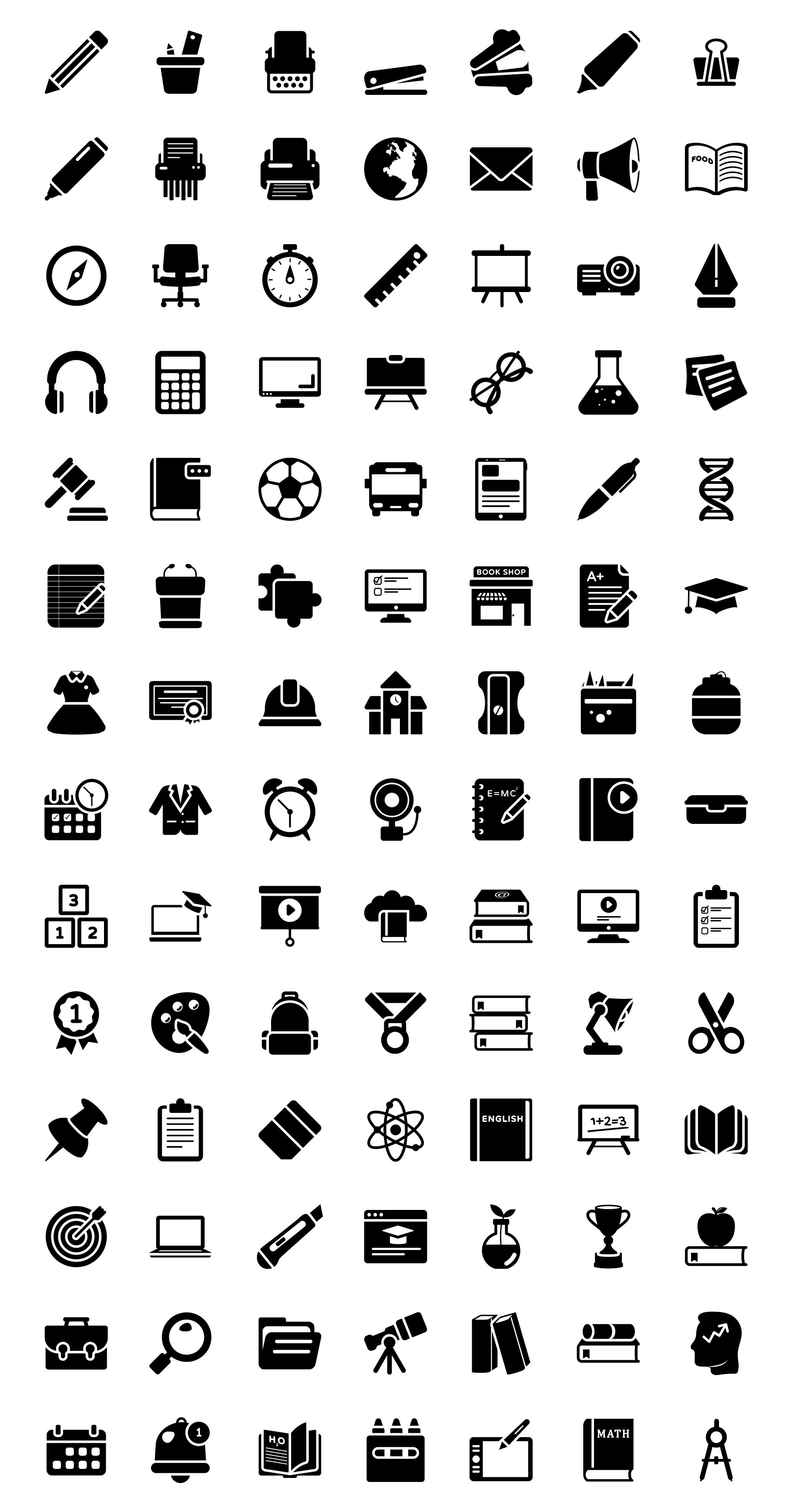 education icons full preview glyph 5