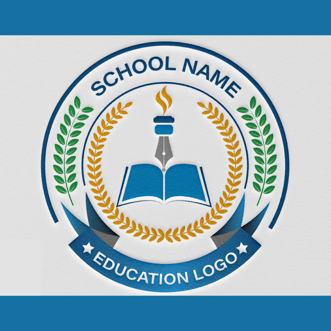 School University editable logo design cover image.