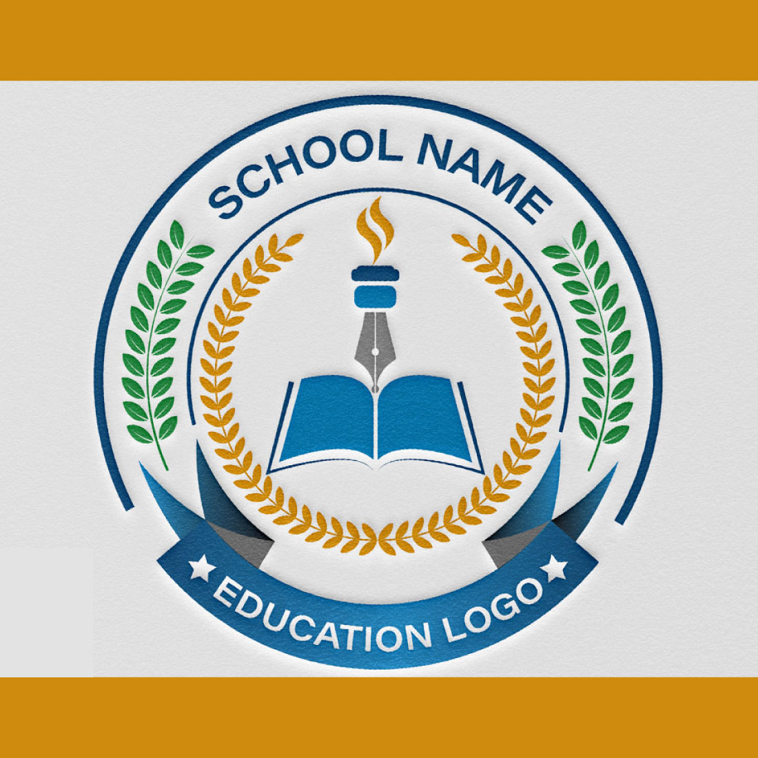 School University editable logo design preview image.
