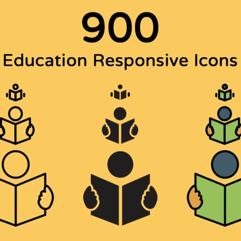 900 Education Responsive Icons cover image.
