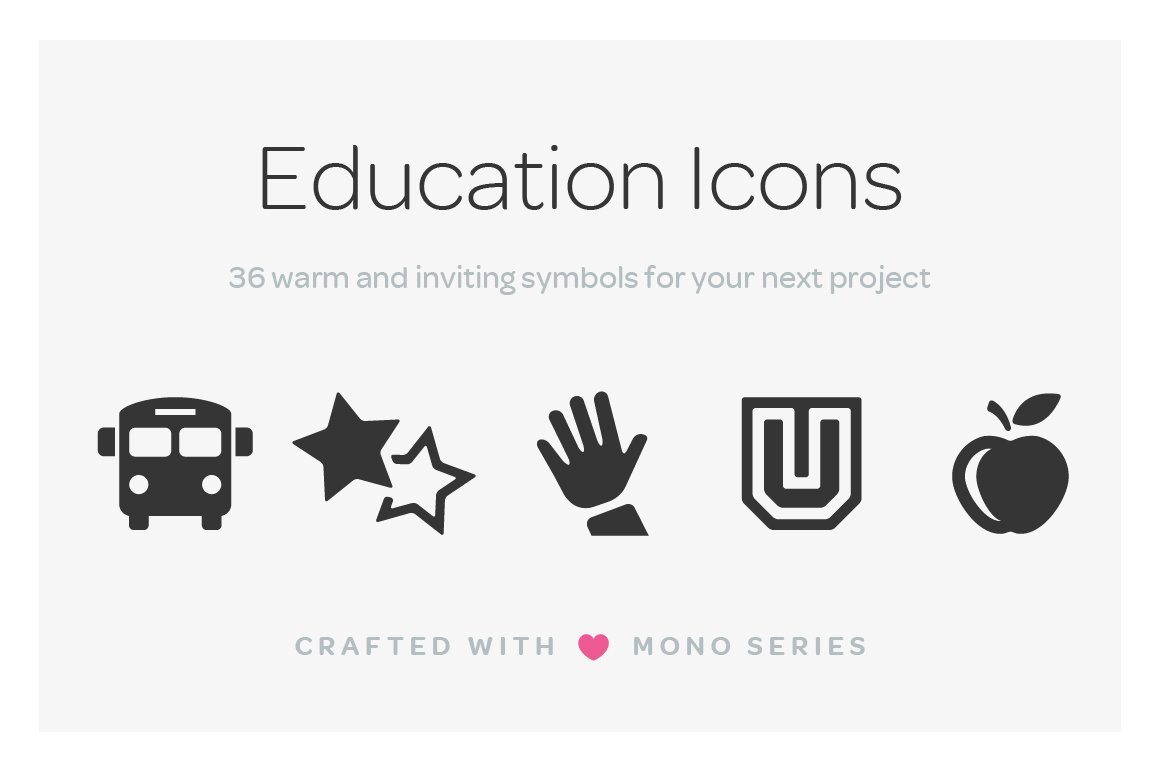 Mono Icons: Education cover image.