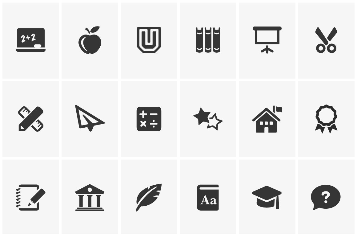 Mono Icons: Education preview image.