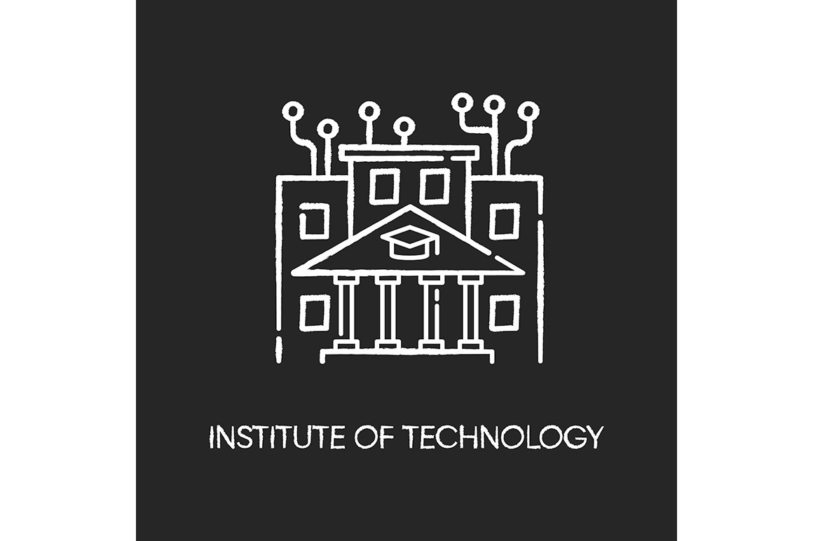 Institute of technology chalk icon cover image.