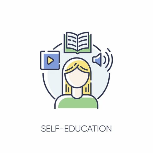 Self education RGB color icon cover image.
