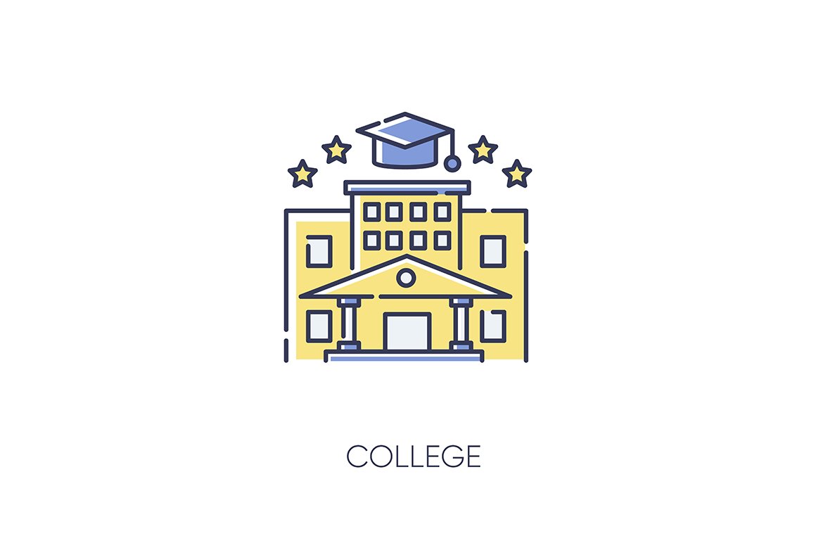 College RGB color icon cover image.