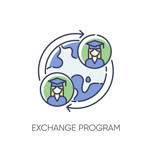Exchange program RGB color icon cover image.