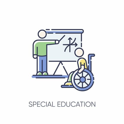 Special education RGB color icon cover image.