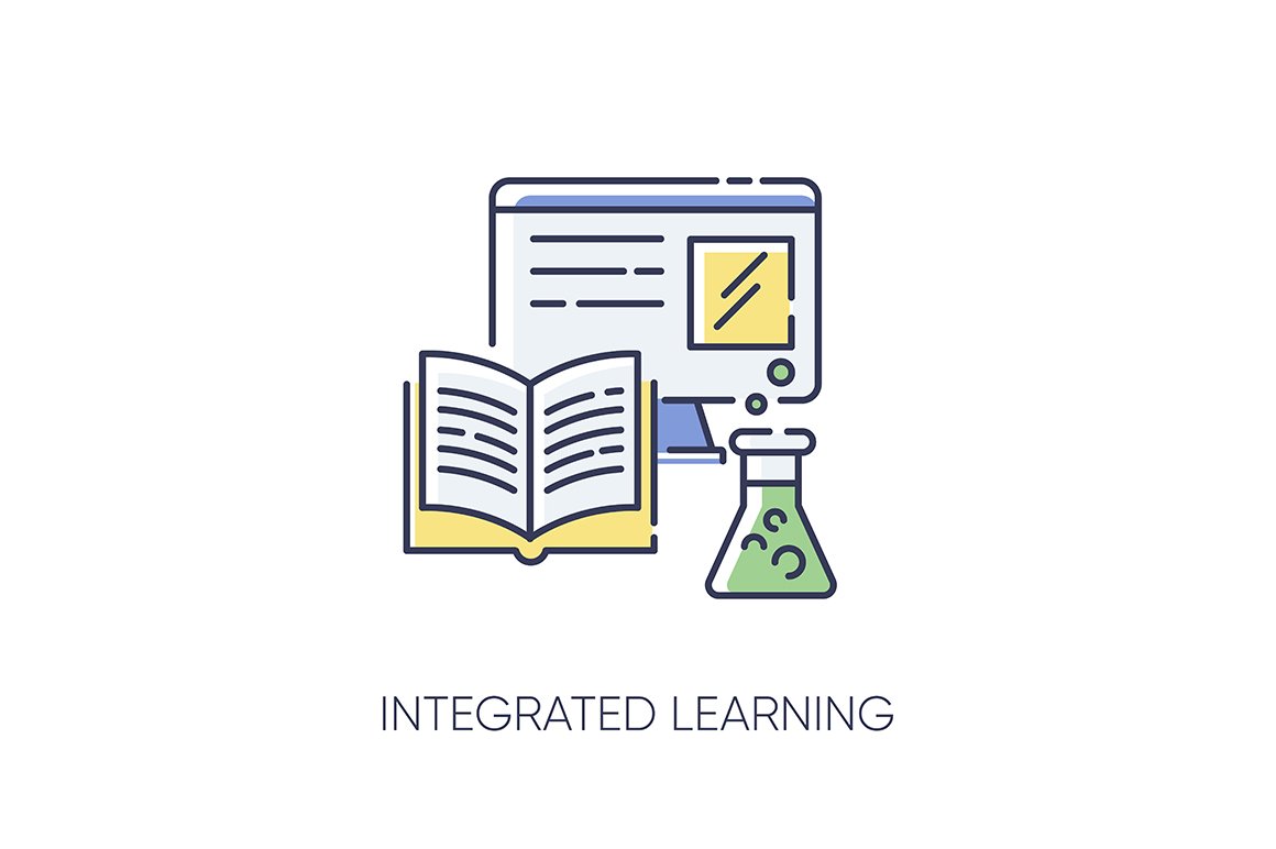 Integrated learning RGB color icon cover image.