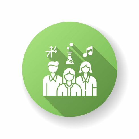Teaching staff green icon cover image.