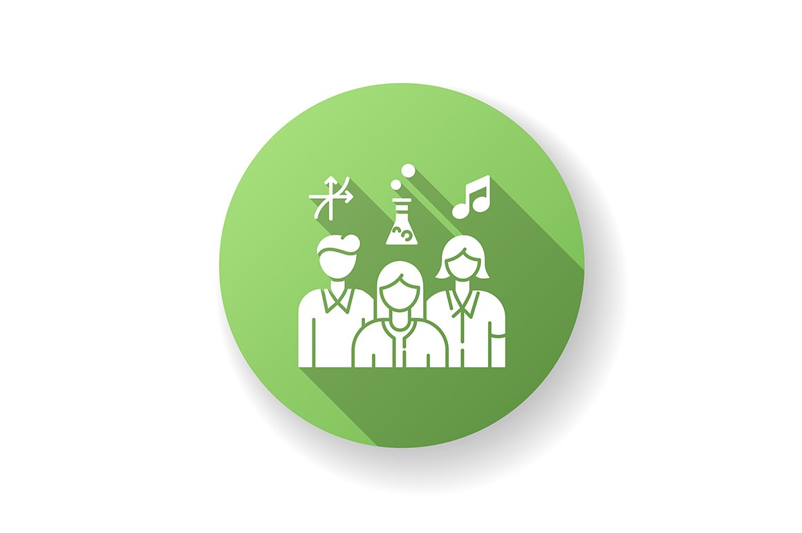 Teaching staff green icon cover image.