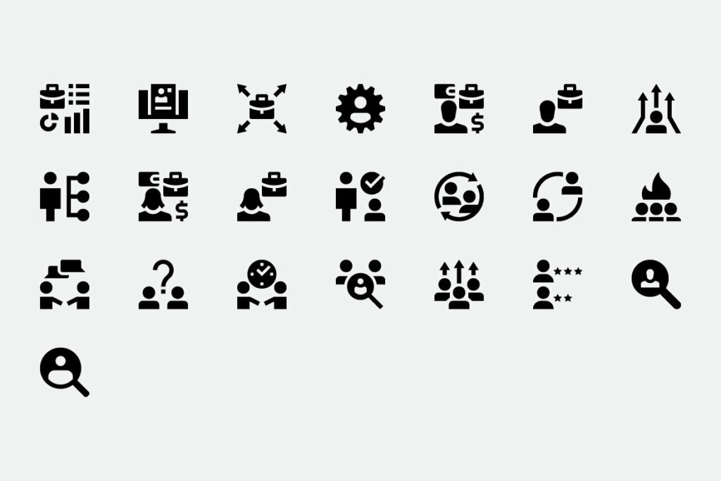 Basicons / Business / HR Employees – MasterBundles