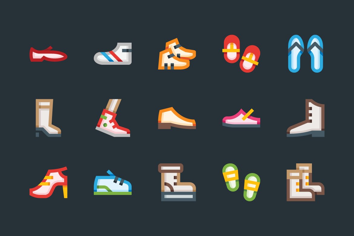 ee icons set shoes 28color29 preview 28ee29 1170x780px 02 1