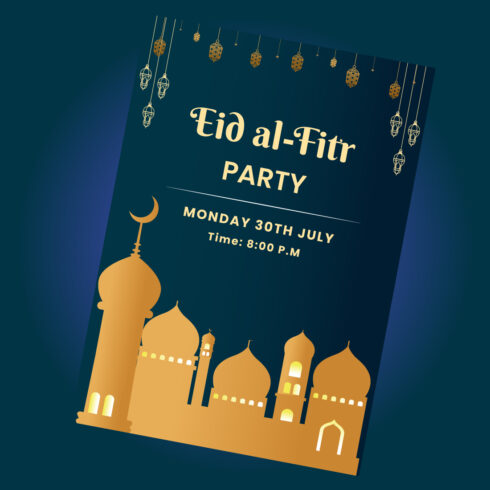 Eid Al-Fitr party Flyer cover image.