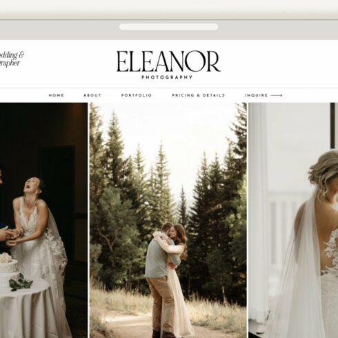 Eleanor Showit Website Template cover image.