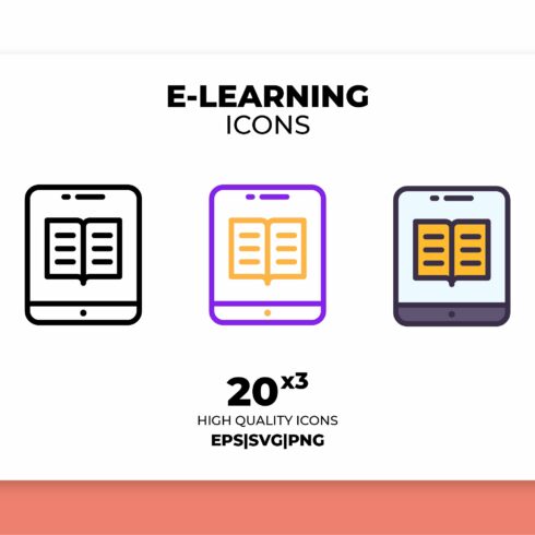 E-Learning Icons cover image.