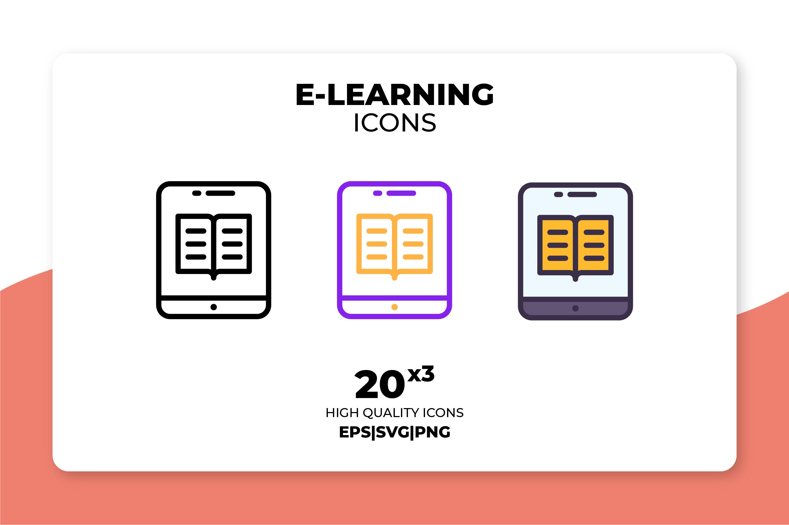 E-Learning Icons cover image.