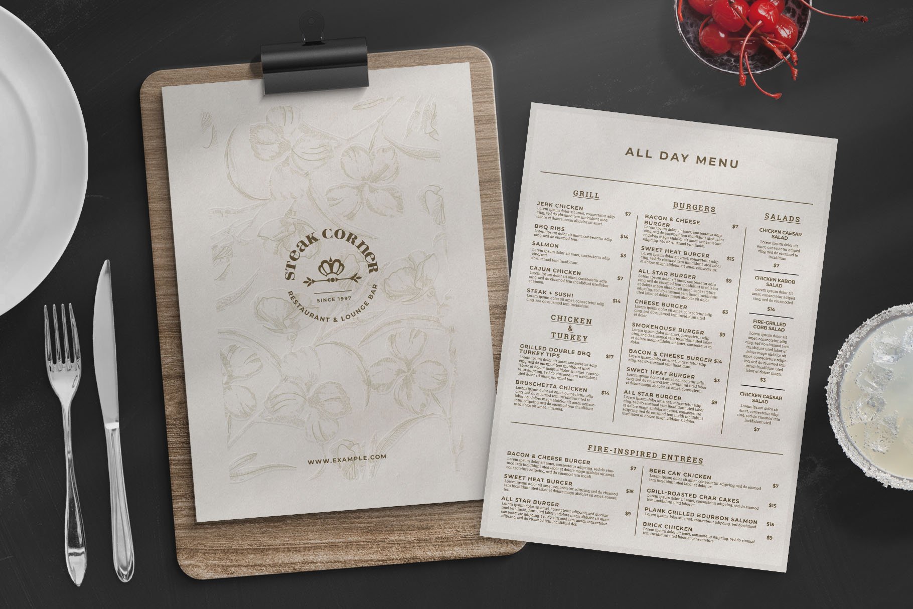 elegant food menu template 02 431