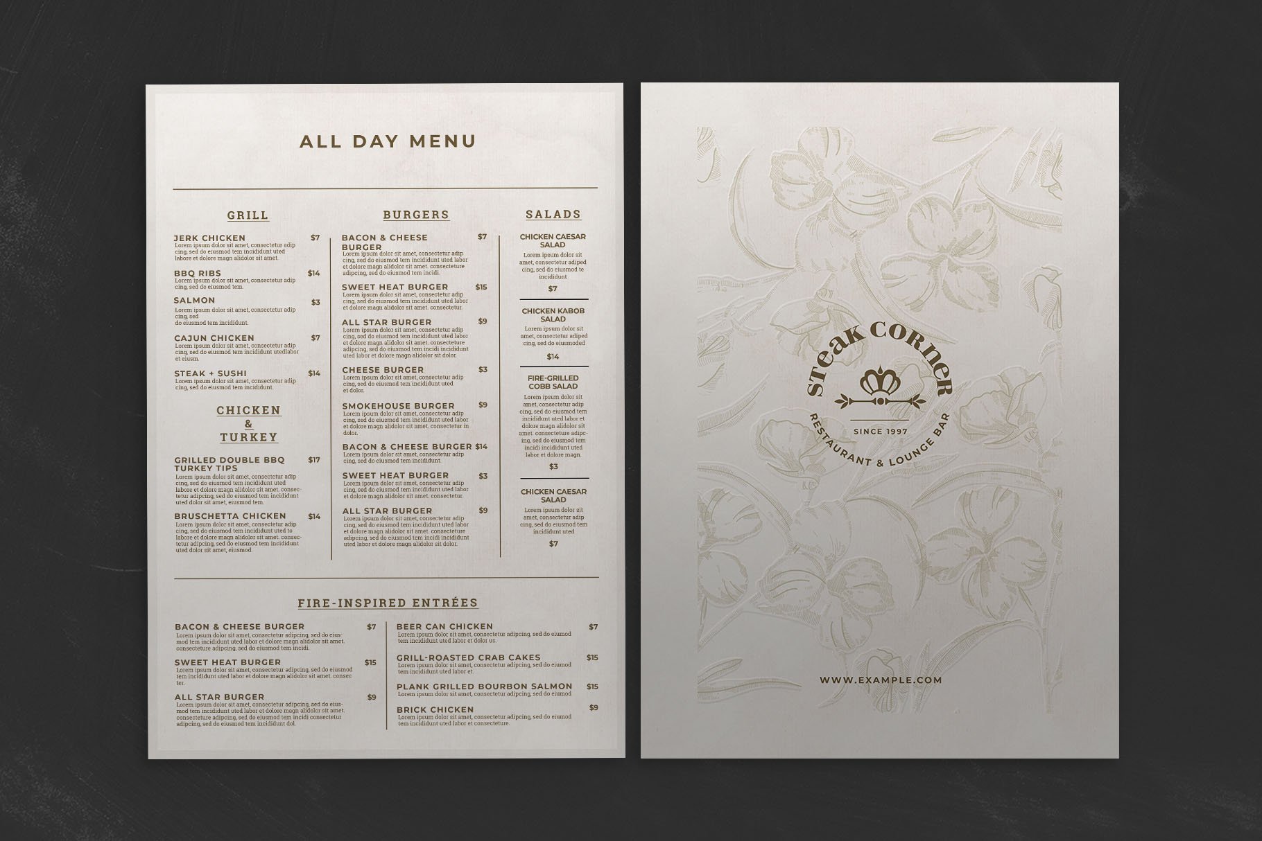 elegant food menu template 03 637