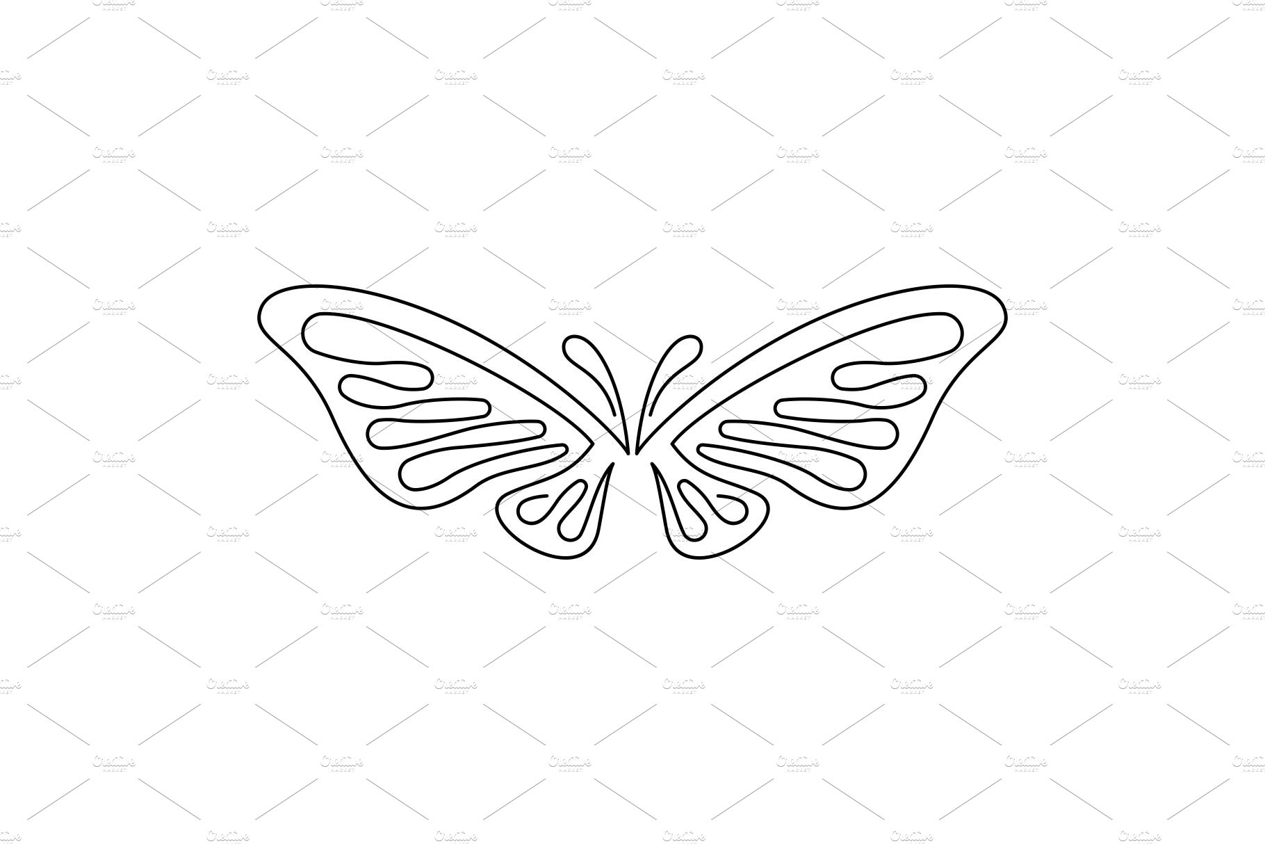 Elegant Lineart Butterfly Logo preview image.