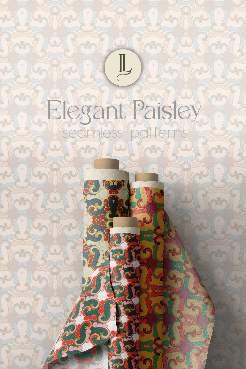 Elegant Paisley Patterns pinterest preview image.