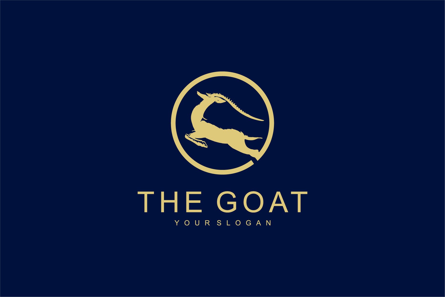Elegant The Goat Logo Design Vector cover image.