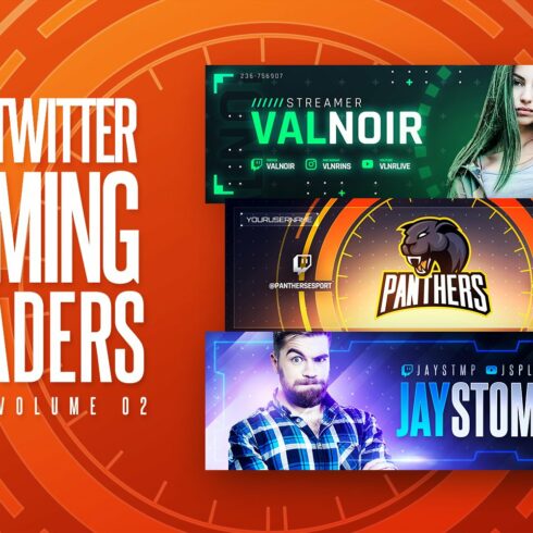 Gaming Twitter Headers Pack 02 cover image.